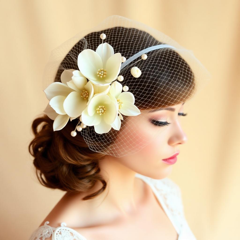 Bridal Pearl Bloom Comb